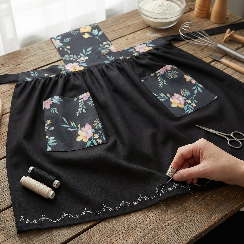 🔥 New Year Hot Sale 49% OFF👩‍🍳🌿Botanical Floral Apron – Handmade Beauty for Your Day(✨Waterproof)🌸✨