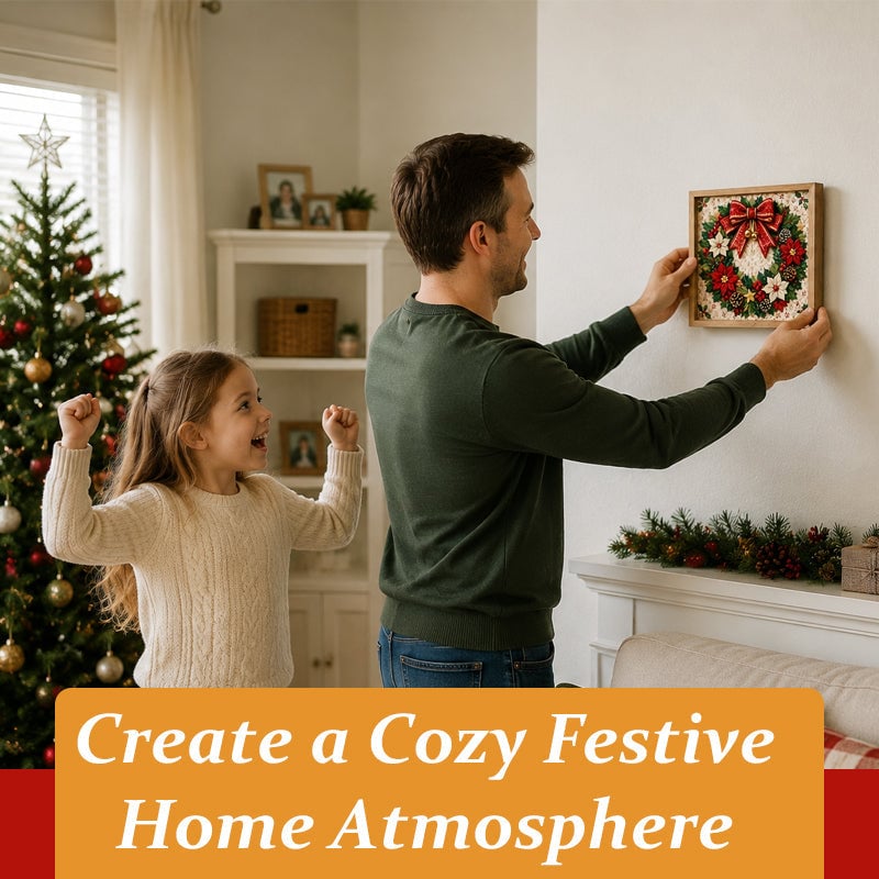 🔥Limited time 70% OFF - 🎅🧵DIY Christmas Fabric Art Painting Kit – Create Your Own Holiday Masterpiece