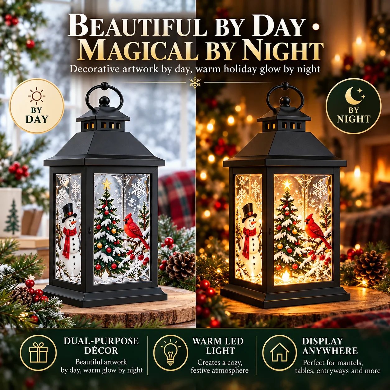 Interchangeable decorative lantern panels