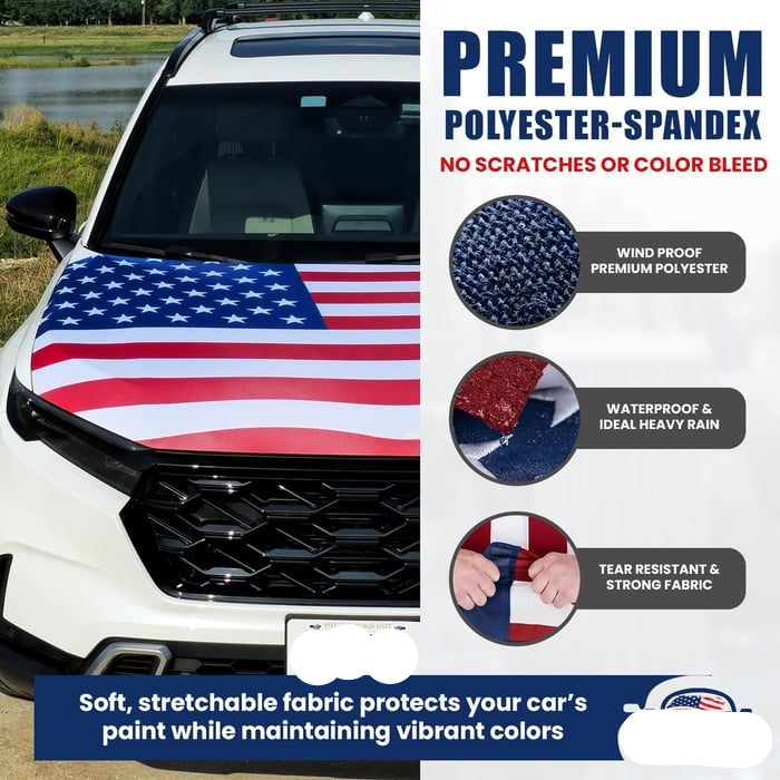 🎉4th Of July Flash Sale 65K+🔥American Car Hood Flag🦅