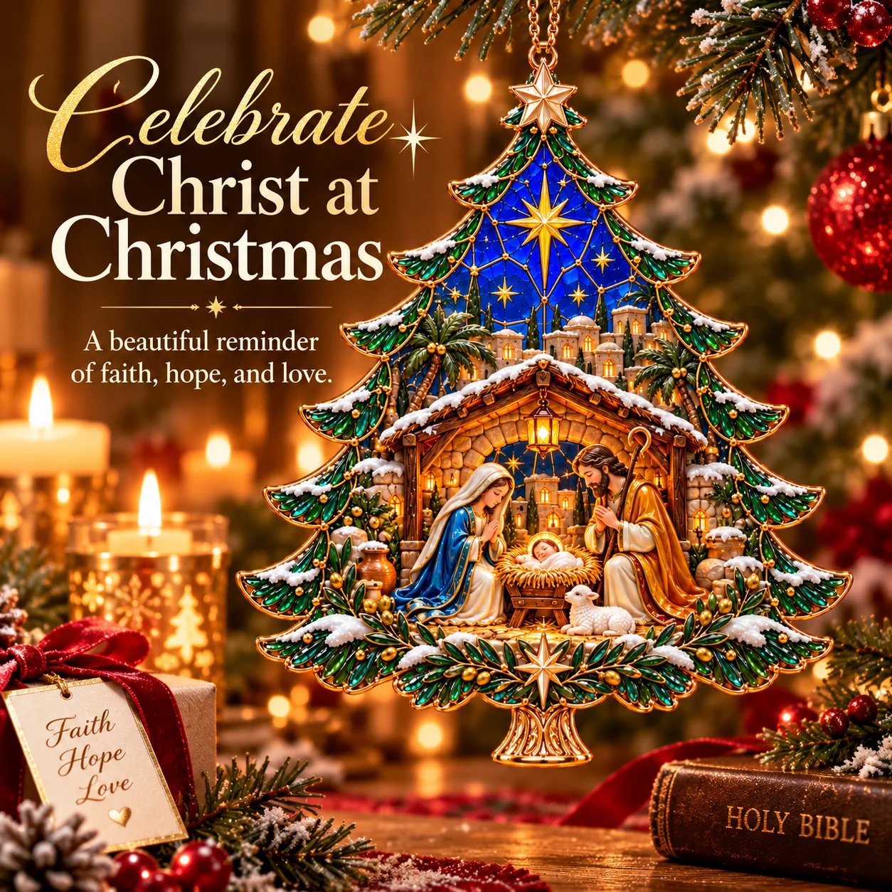 🔥Limited time 70% OFF - 🎄✝️2026 Nativity Christmas Tree Ornament - Bring Faith & Joy to Your Christmas Tree