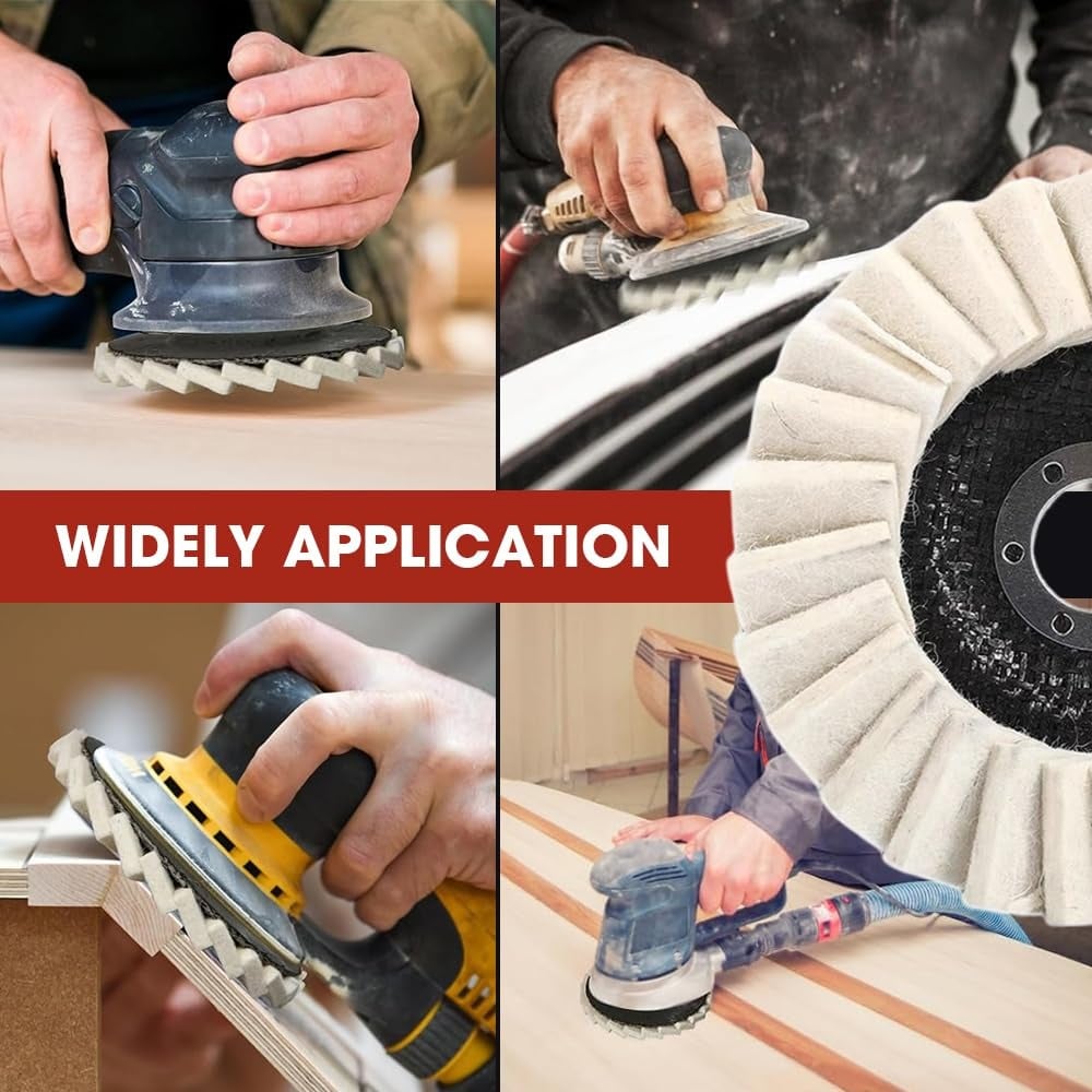 🔥 New Year Hot Sale 49% OFF✨🔧 Premium Wool Felt Polishing Flap Disc  for Angle Grinders — Mirror Finish Made Easy 🪞