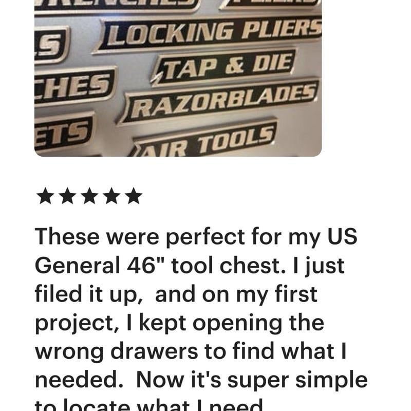 🔥LAST DAY 50% OFF🧲Custom Magnetic Toolbox Labels 🔧12-Pack 3D Printed Organizer Set