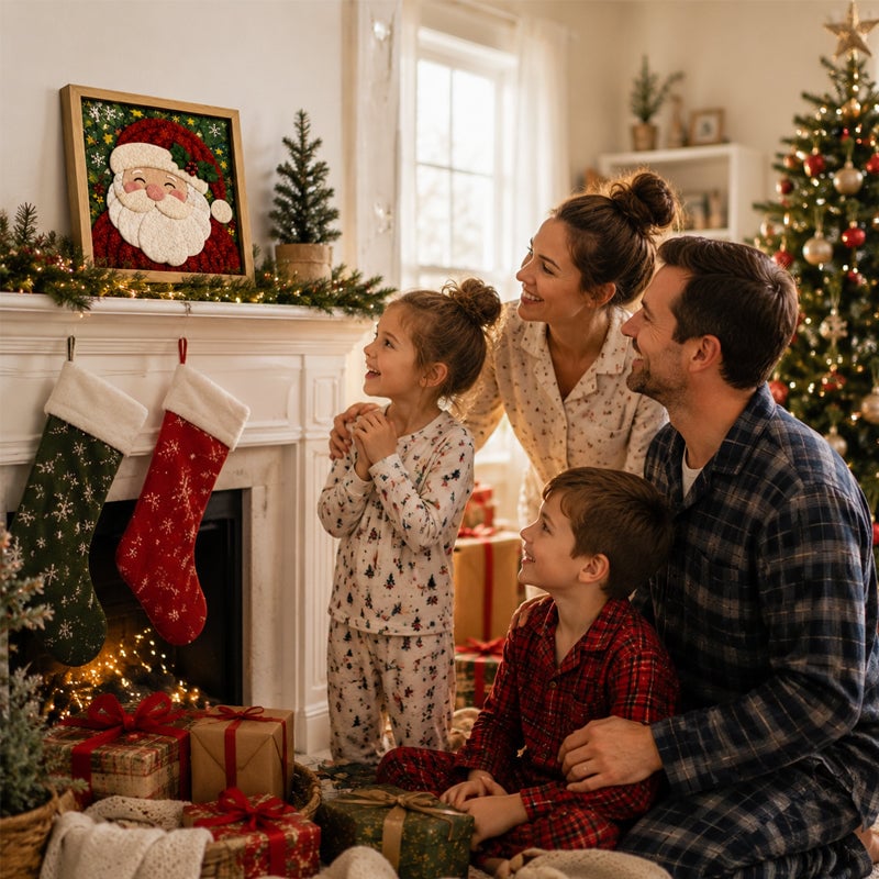 🔥Limited time 70% OFF - 🎅🧵DIY Christmas Fabric Art Painting Kit – Create Your Own Holiday Masterpiece