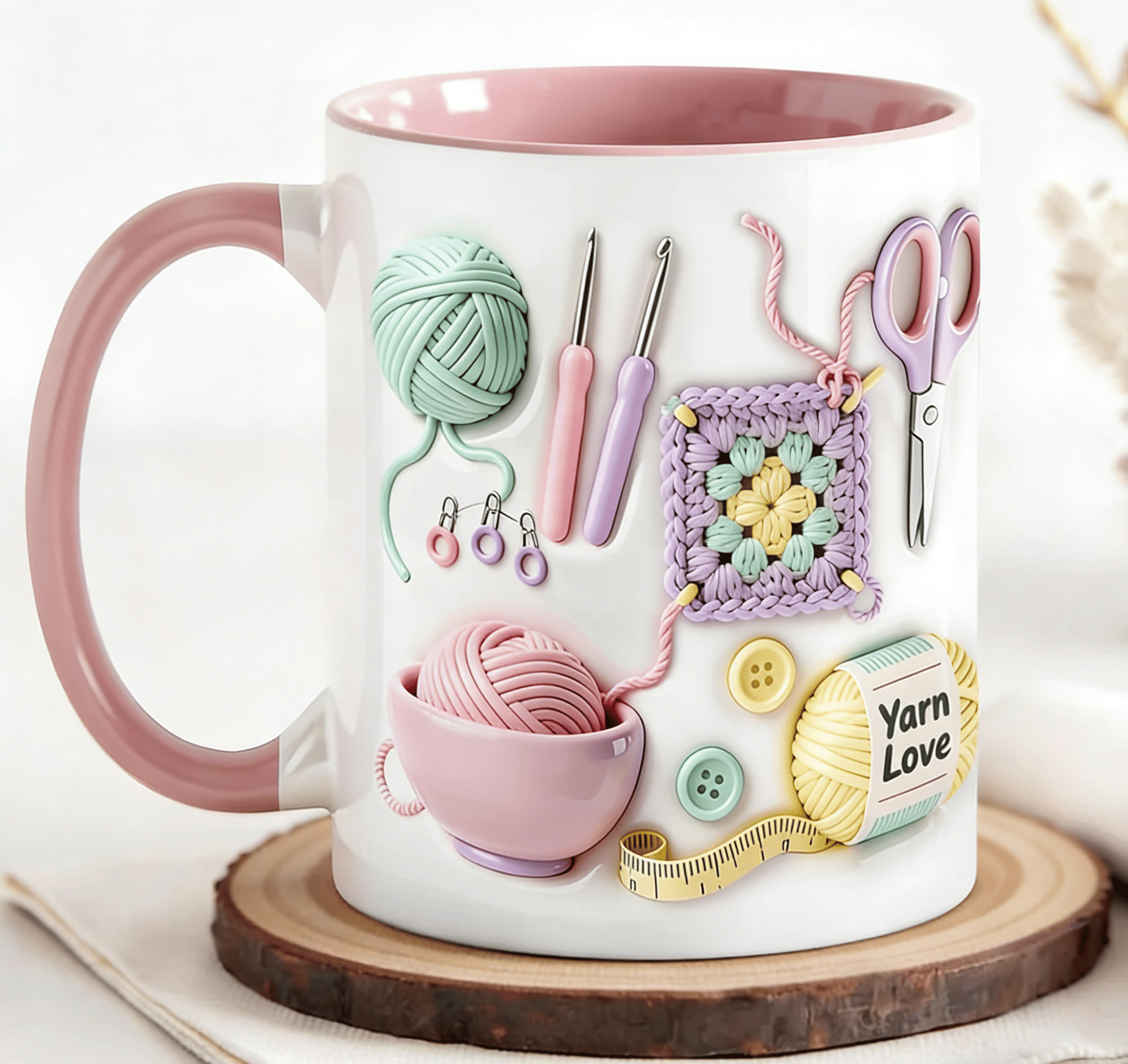 🔥Last Day 50% OFF - 🧵💛Yarn Love Mug, Gift For Crafters And Creative Souls☕