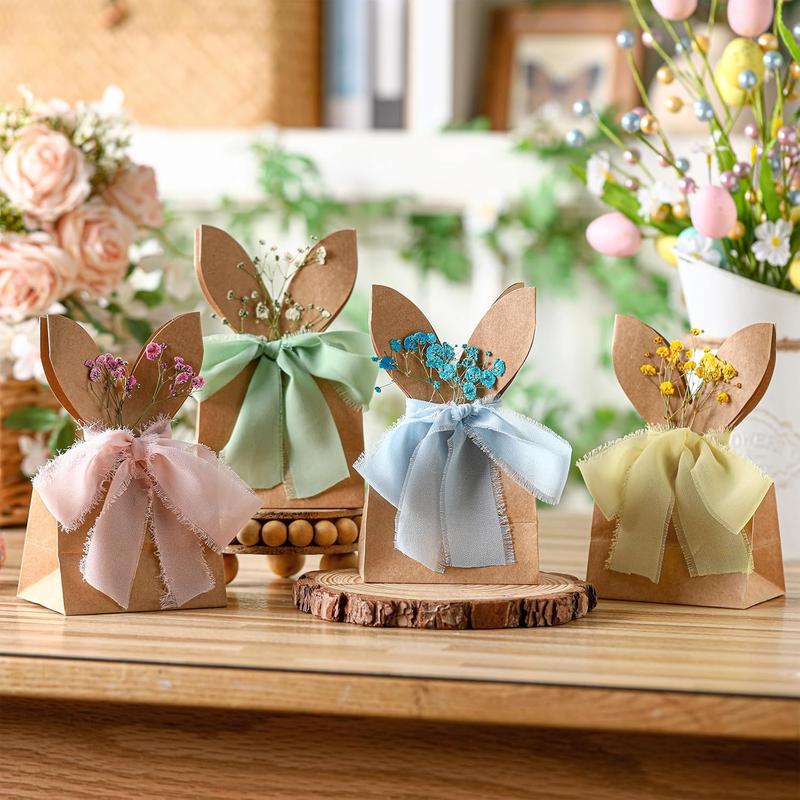 🔥LAST DAY 49% OFF🐰 Easter Bunny Goodie Bags - 12 Packs Boho DIY Paper Gift Boxes 🎀