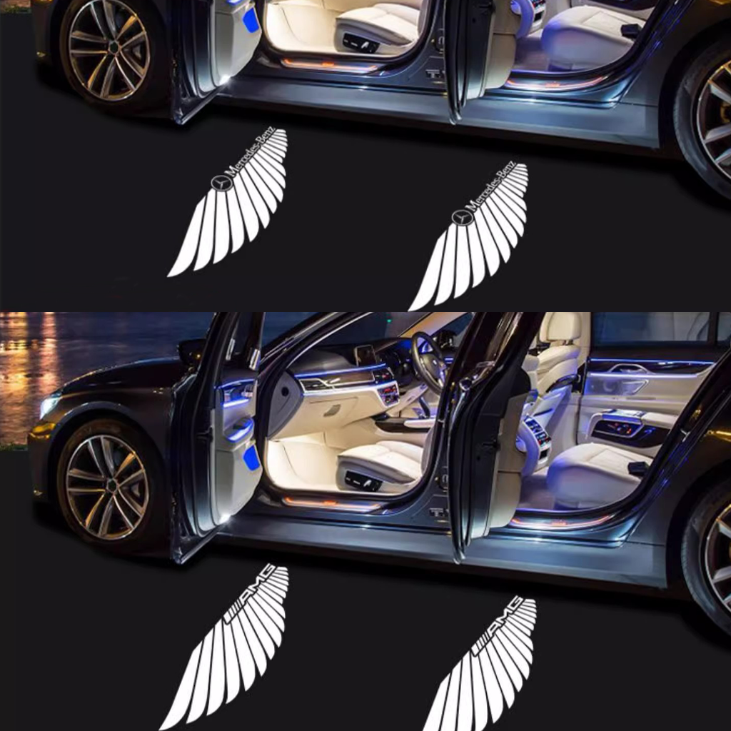 🔥LAST DAY 49% OFF🚗🪽Angel Wing Car Door Projector Lights – Light Up Every Arrival💫
