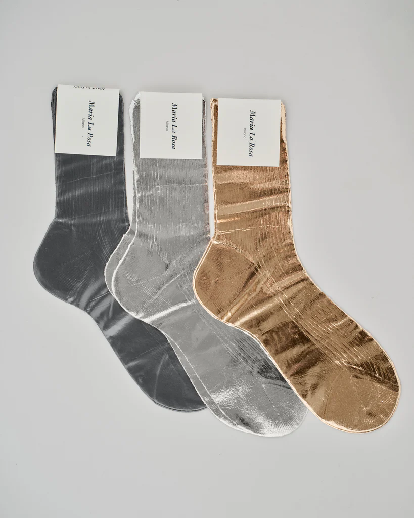 🔥LAST DAY 49% OFF🧦✨ Metallic Silk Sock — Where Luxury Meets Light💖