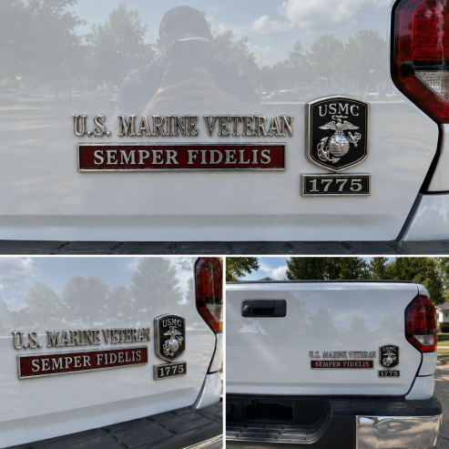 🔥250th Anniversary 50% OFF - 🦅U.S. Marines Veteran Semper Fidelis Car Emblem Metal Badge