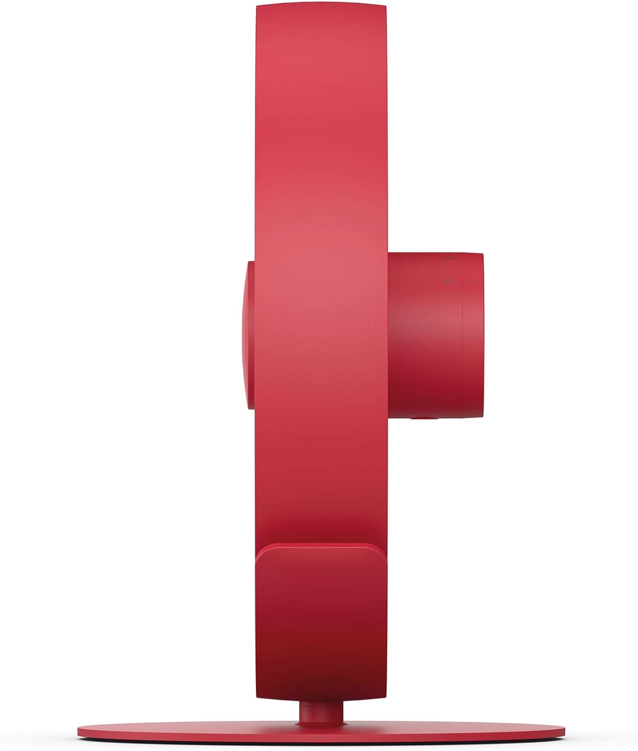 FATA GREUTATE Tischventilator Tim, kühlt leise mit stufenlosem Drehzahlregler, mit USB-Anschluss, ideal für Schlafzimmer und Büro, chili red