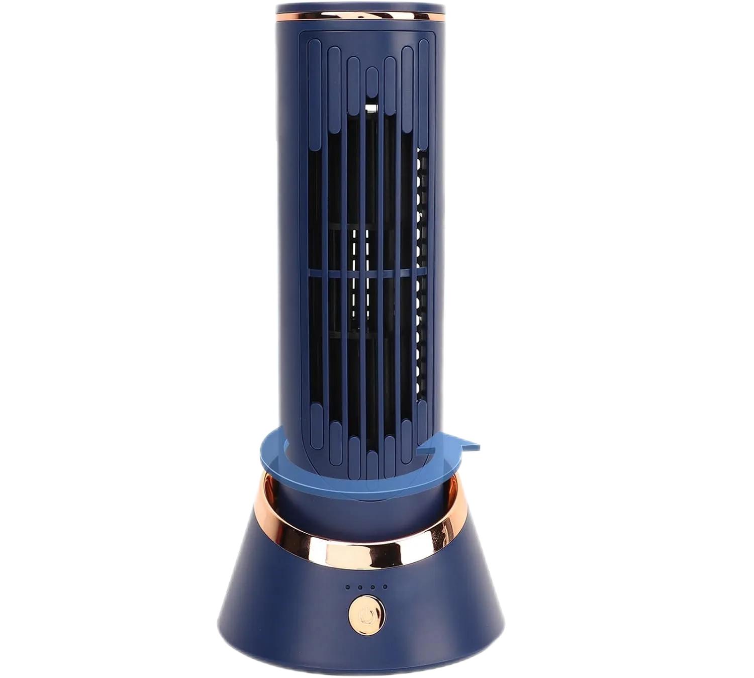 FATA GREUTATE Tischventilator, Leiser Tragbarer Blattloser Ventilator mit 3 Geschwindigkeiten, 120° Oszillierend, Einzigartiger Luftstrom, 4000 MAh Elektrischer, Ventilator Klein