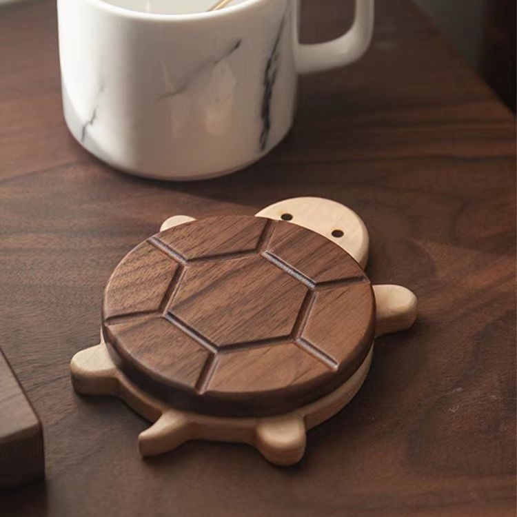 Maple & Walnut Turtle Coaster
