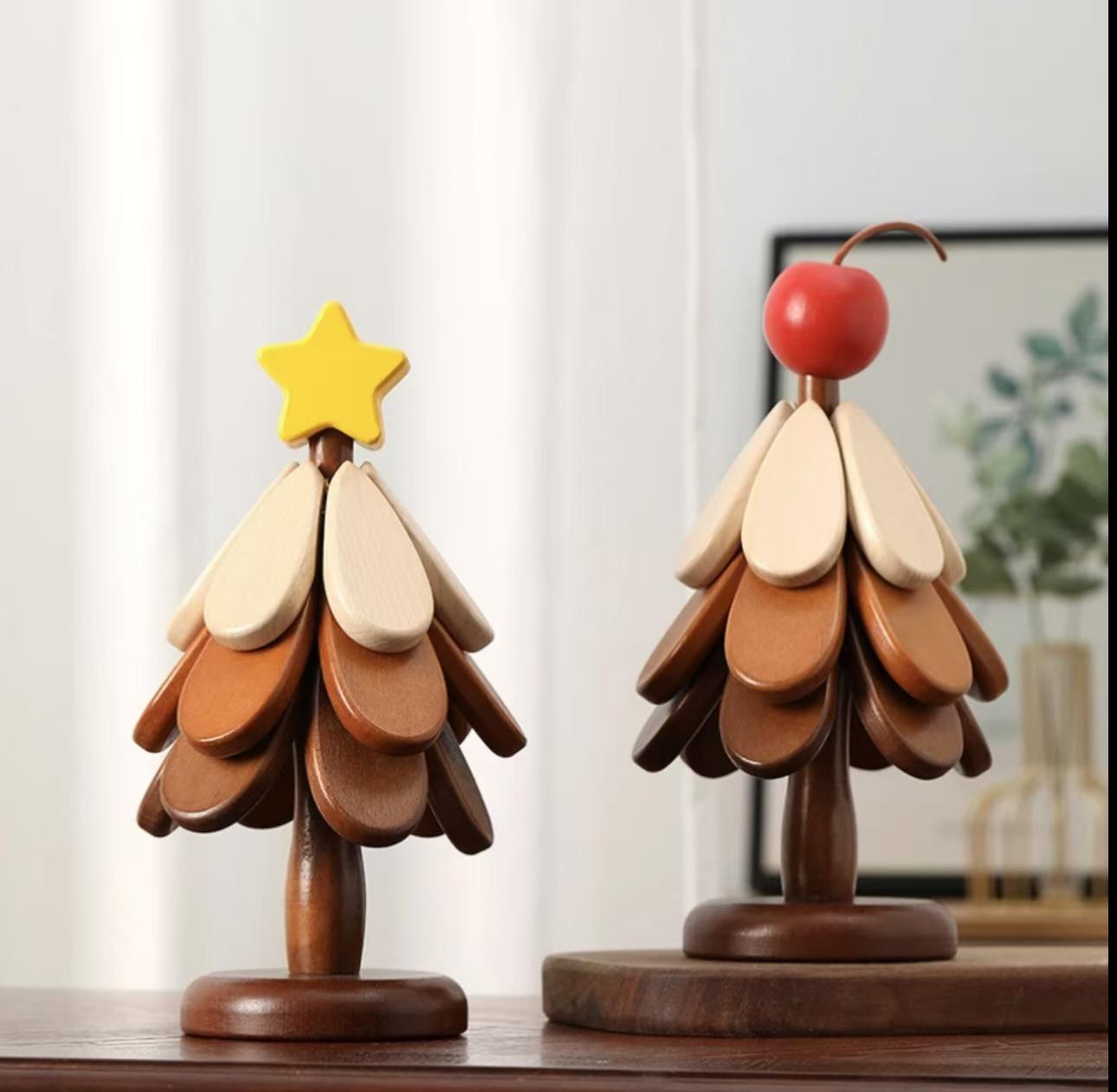 Apple Tree & Christmas Tree Wooden Candle Heat Pad