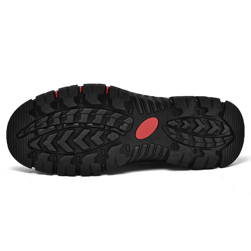 Men's Casual Full-gain Leather Outdoor Shoes Lace-up Wide-toe Loafers
