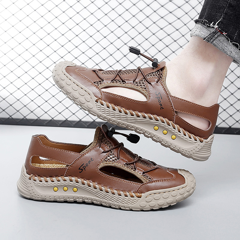 Men's Natural Rubber Sole Brogues for Weekend Outings-Karanmore