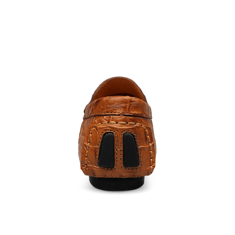 Men's Classic Crocodile Pattern Genuine Leather Loafers