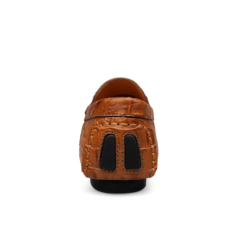 Men's Classic Crocodile Pattern Genuine Leather Loafers