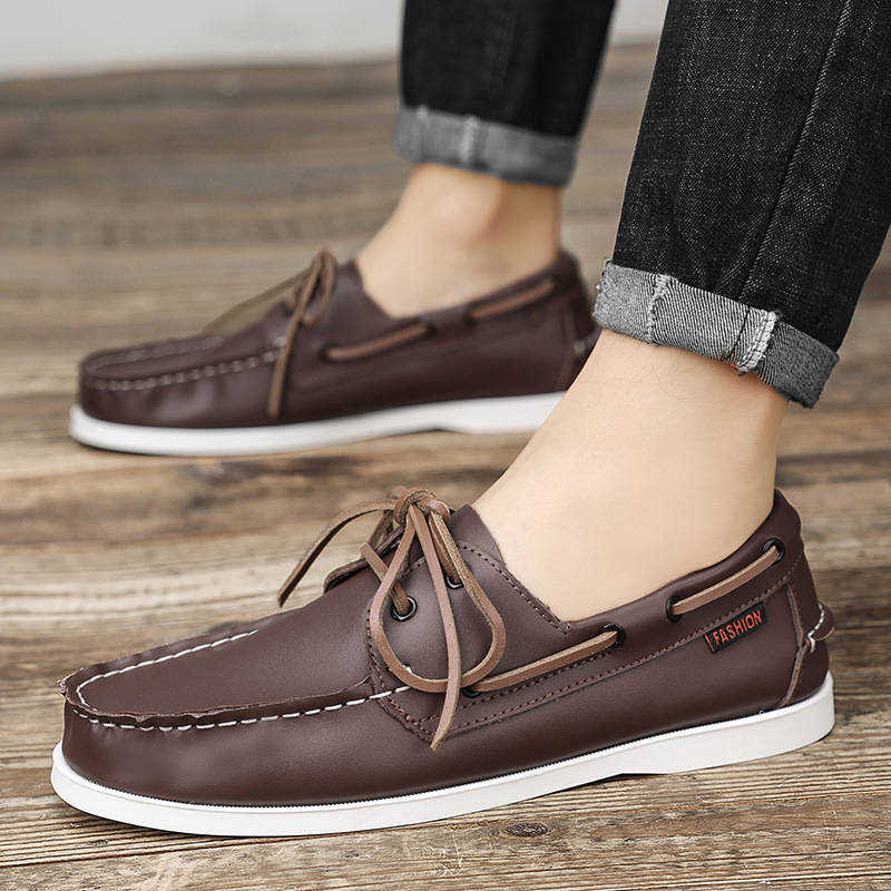 Men's Breathable Leather Boat shoes Comfortable Loafers