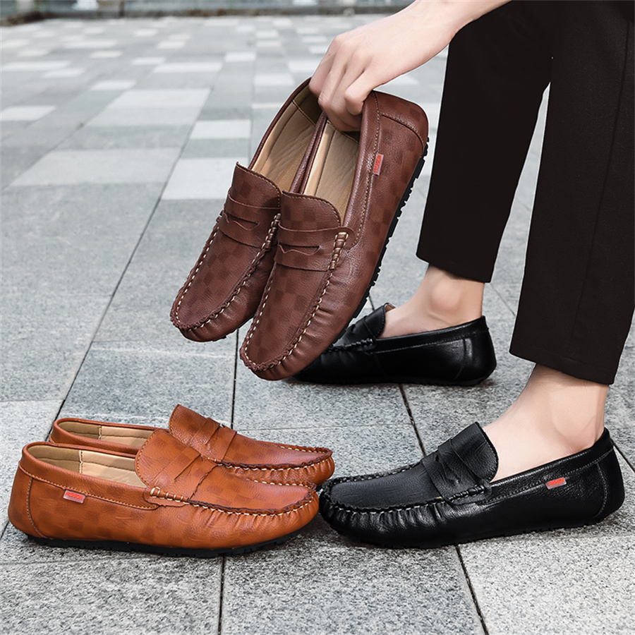 Men's Classic  genuine leather Loafers causal shoes