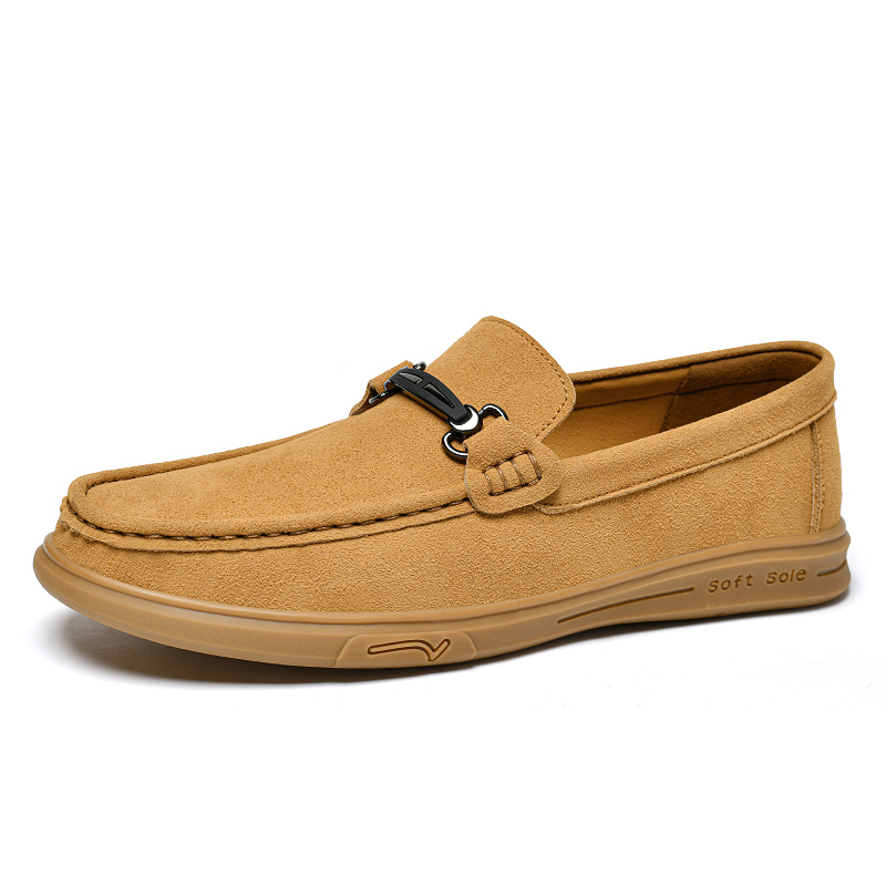 Men's Vintage Suede Casual Shoes - Hand-stitched Comfort Loafers