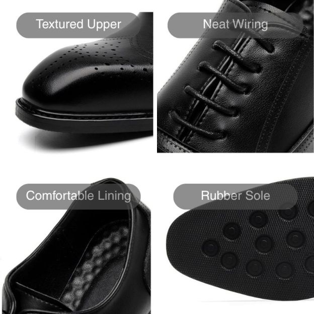 Men's British Derby Shoes – Pointed-Toe Leather Formal Shoes for Wedding Groom & Business Wear – Triple-Stitch Design