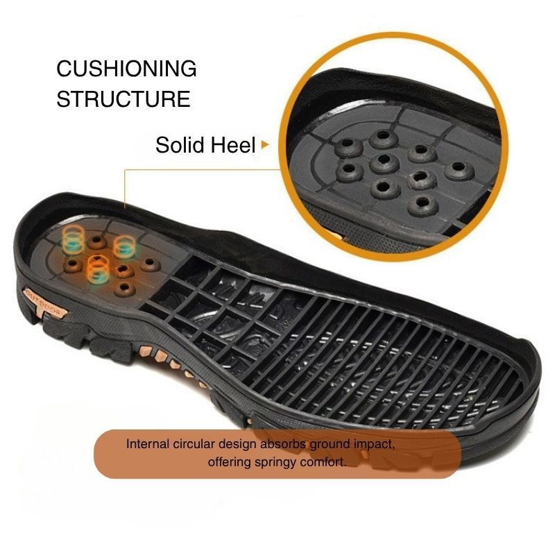 Men's Casual Full-gain Leather Outdoor Shoes Lace-up Wide-toe Loafers