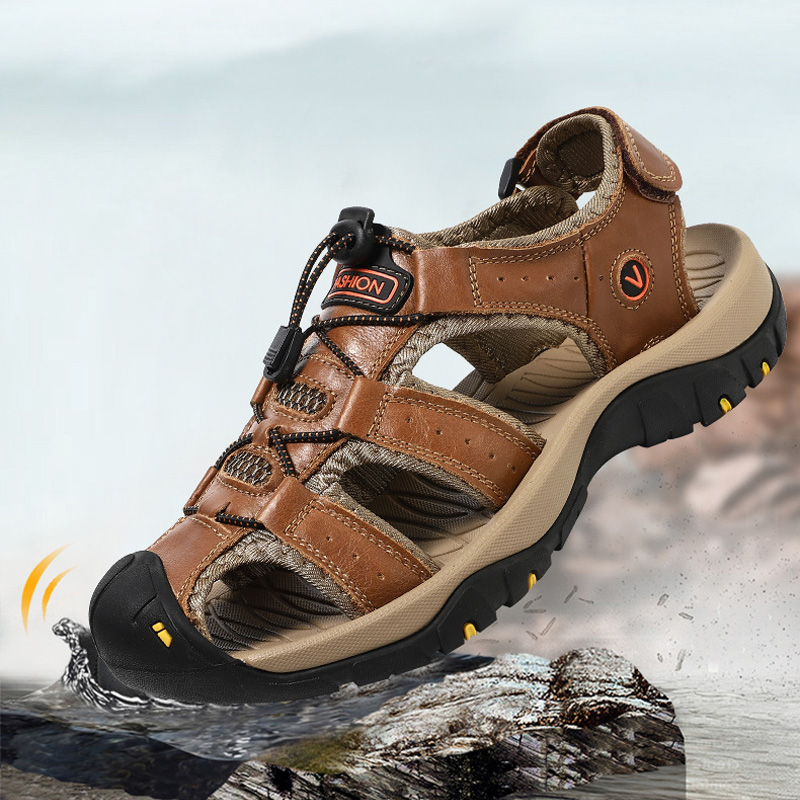 Best Men's Comfortable Outdoor Sandals for Hiking with Premium Cowhide Leather