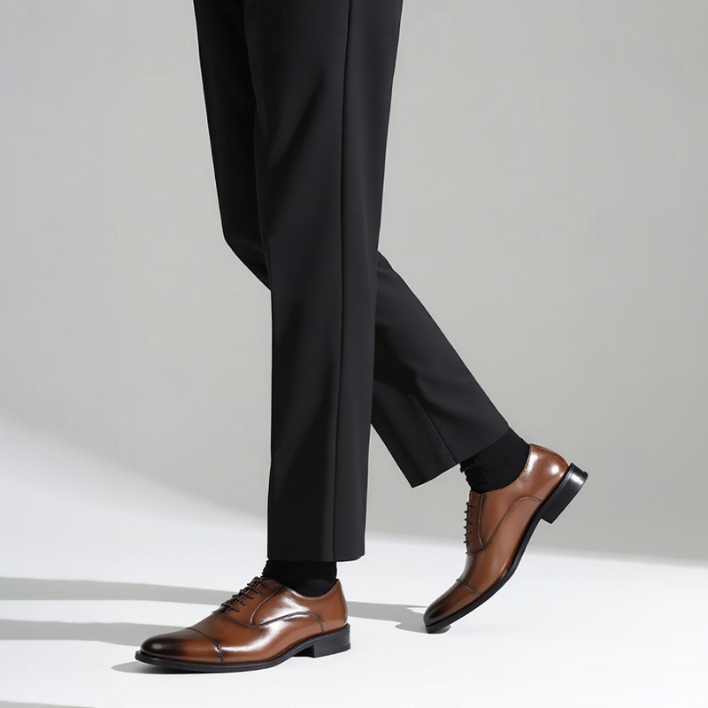 Men's Dress Oxford Shoes Classic Lace Up Formal Cap Toe Shoes