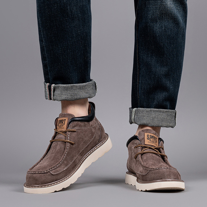 Men's Retro Casual Leather Boots | Pigskin Upper