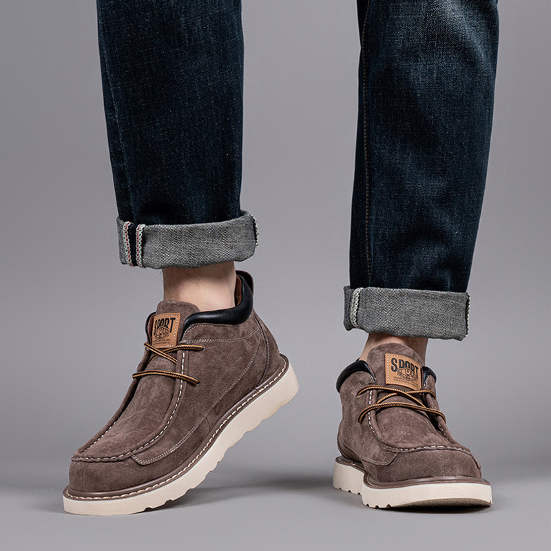 Men's Retro Casual Leather Boots | Pigskin Upper