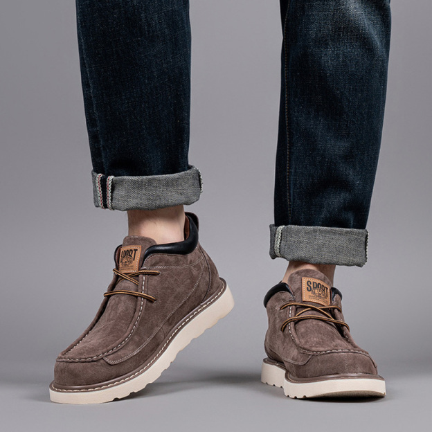 Men's Retro Casual Leather Boots | Pigskin Upper