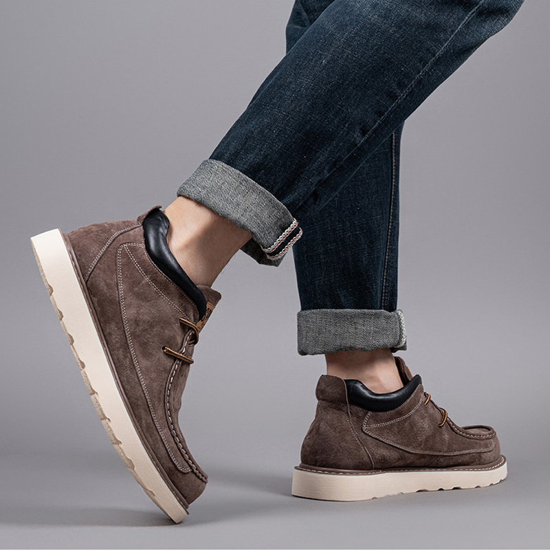 Men's Retro Casual Leather Boots | Pigskin Upper