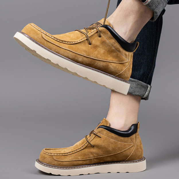 Men's Retro Casual Leather Boots | Pigskin Upper