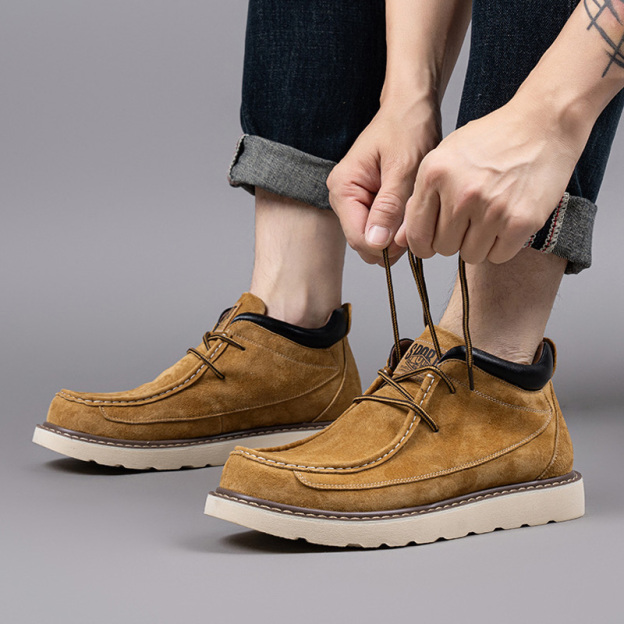 Men's Retro Casual Leather Boots | Pigskin Upper