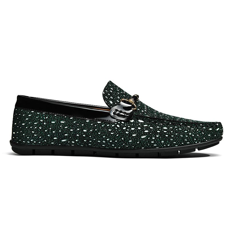 Luxury Men's Leather Loafers with Metal Buckle for Daily Wear