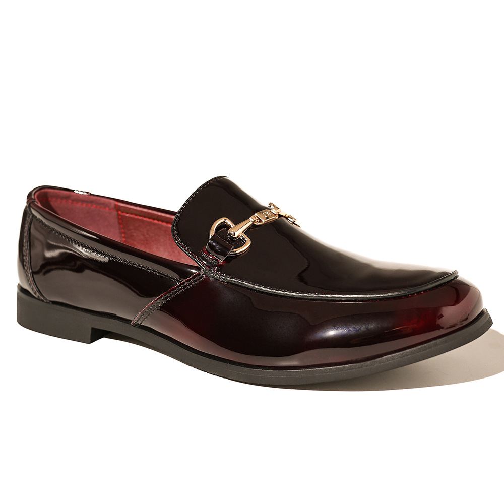 Men's Unique Gradual Color Patent Leather Loafers