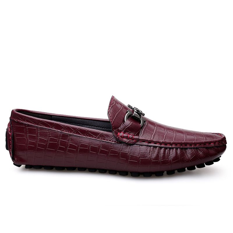 Men's Premium Leather Croc-Embossed LoafersComfortable Men's Dress Shoes
