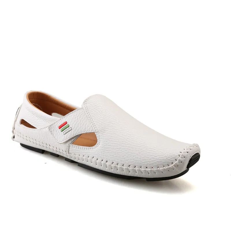 Fashionable Men's Slip-Ons with Quic-Release Buckle Breathable Driving Loafers