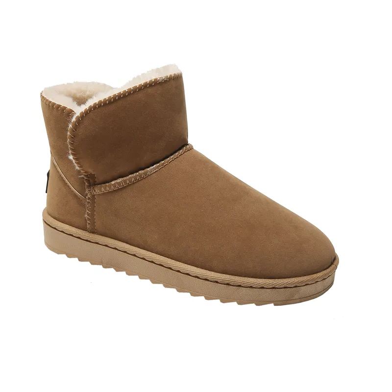 Men's Winter Leather Ankle Boots with Furry Lining
