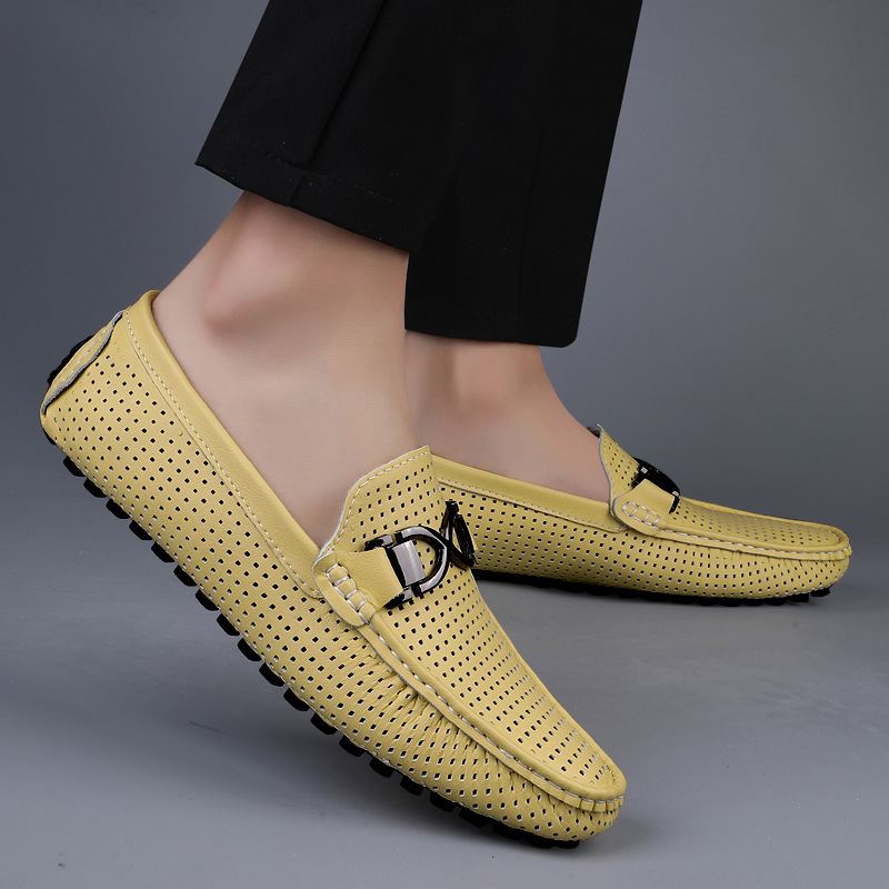 Men's Summer Breathable Genuine Leather Loafers