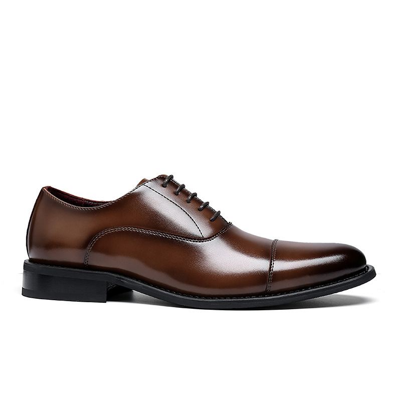 Men's Dress Oxford Shoes Classic Lace Up Formal Cap Toe Shoes