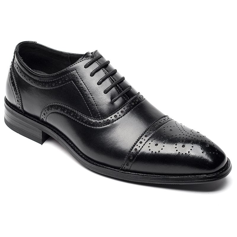 Handmade Men's Bullock carved leather Dress shoes