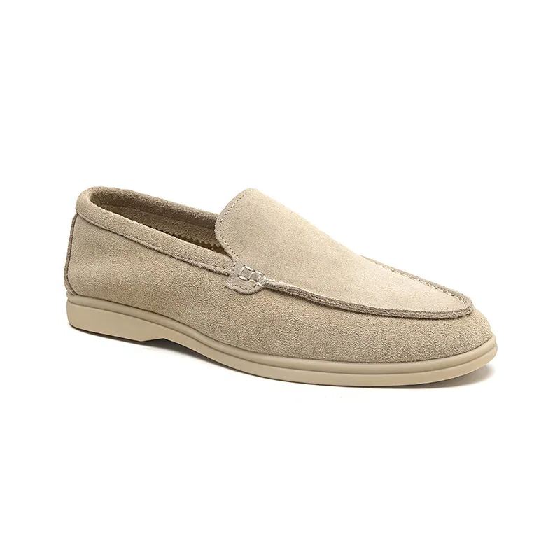 Men's Suede Dress Loafers Slip on Lightweight Business Formal Shoes