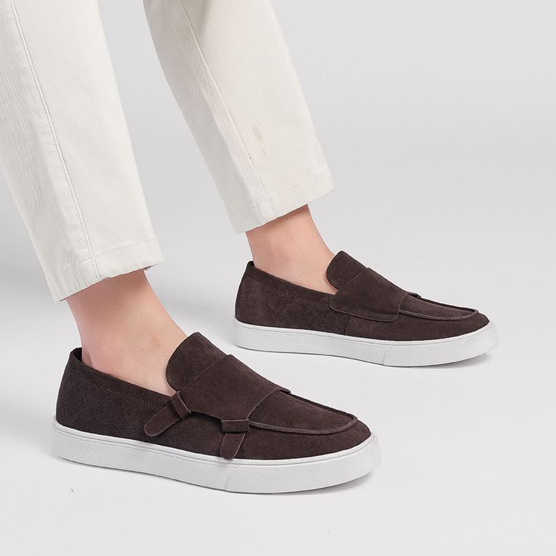 Handmade Men's Slip-on Monk Loafers 