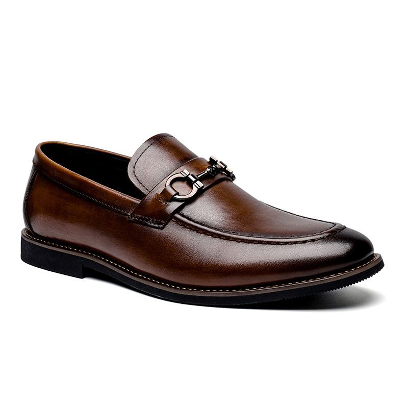 Handmade Men's Nubuk Horsebit Loafers