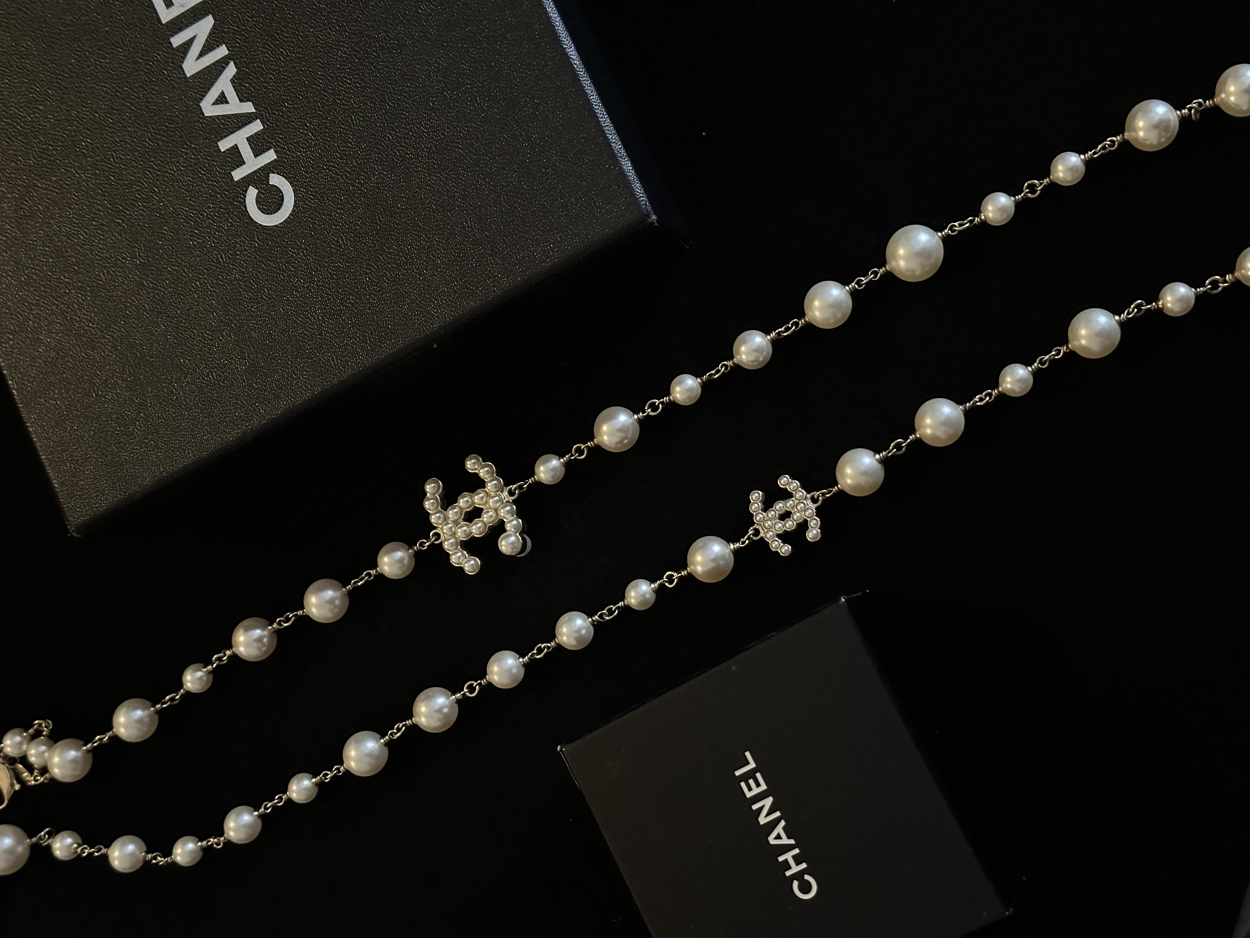 C Pearl Double C Necklace
