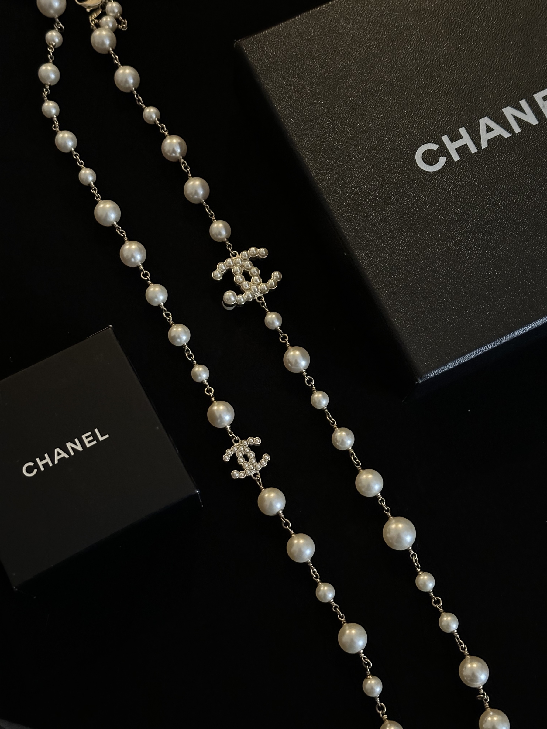 C Pearl Double C Necklace