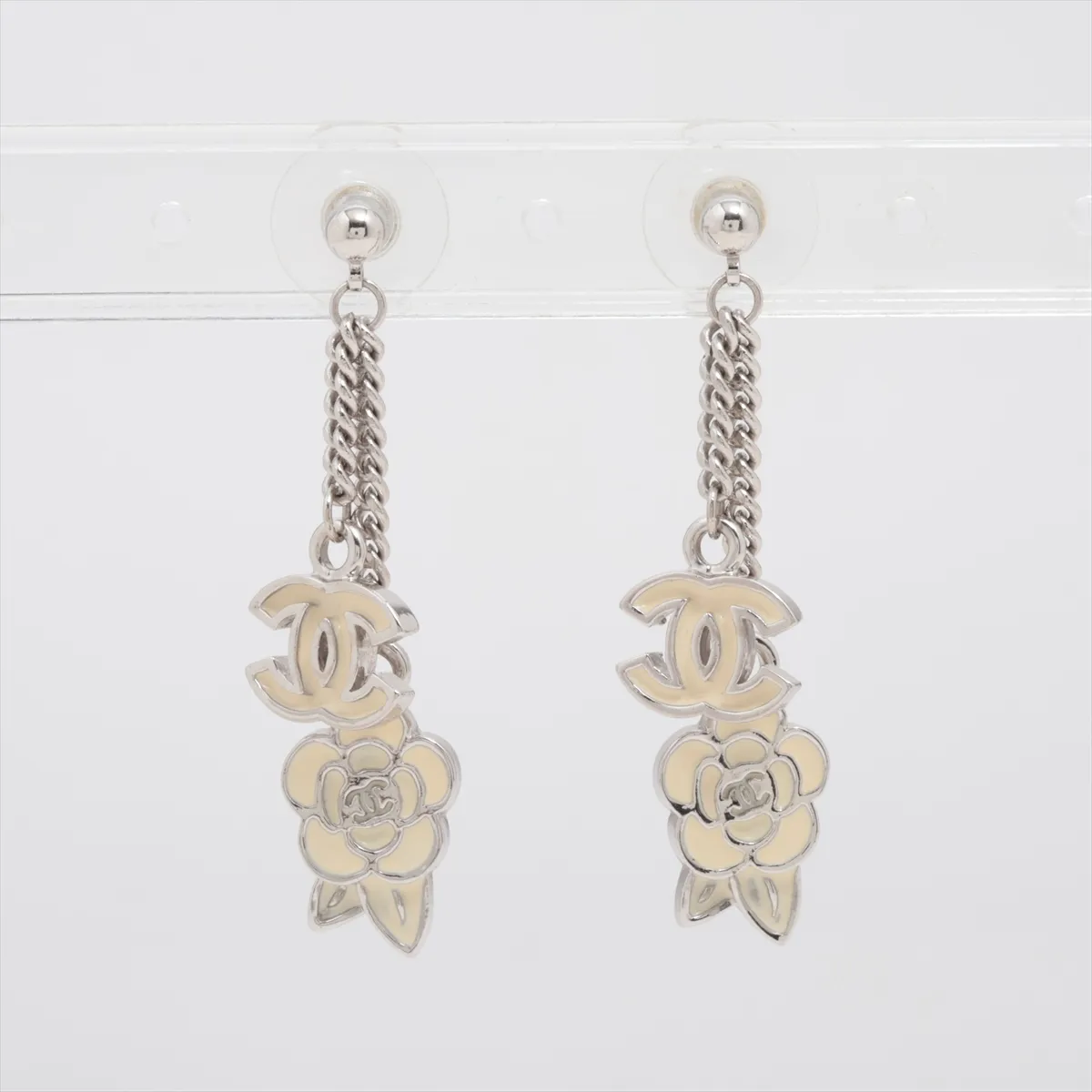 C Camellia Double C Pendant earrings
