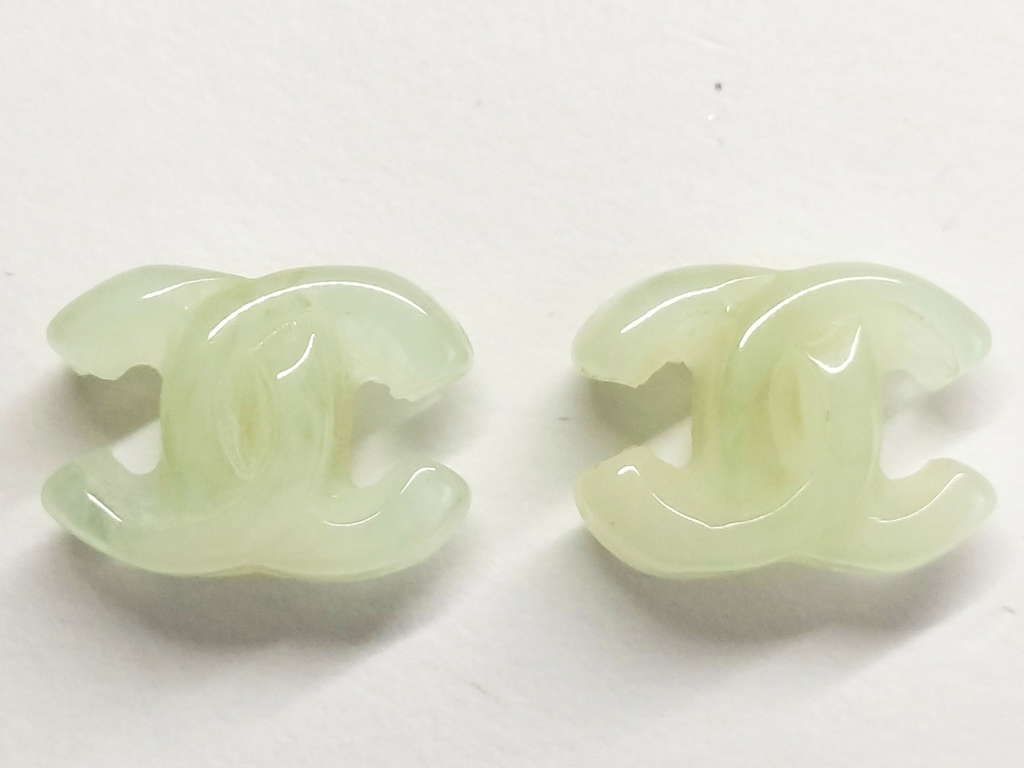 C Double C acrylic earrings