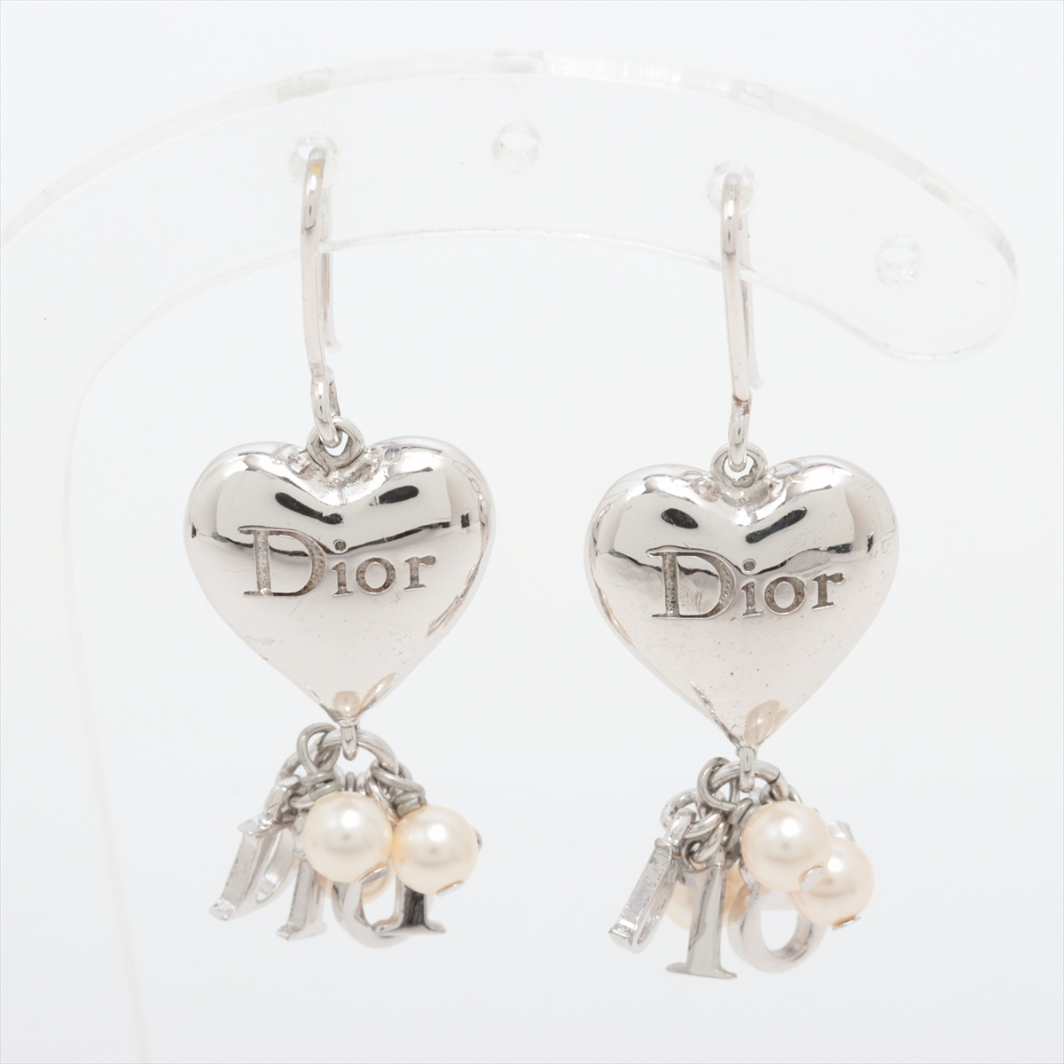 D Heart pendant earrings